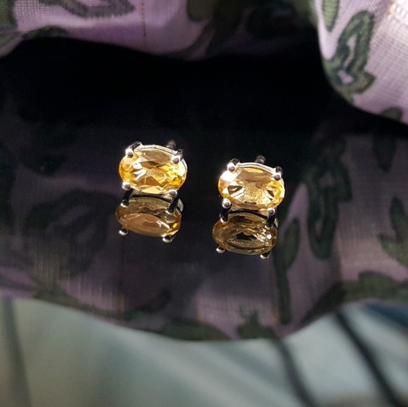Jewelry - Brazilian Citrine Oval Studs